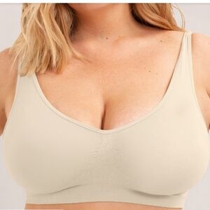 Shapermint Truekind® Everyday Throw-on Wireless Bralette Sz 2X Chai